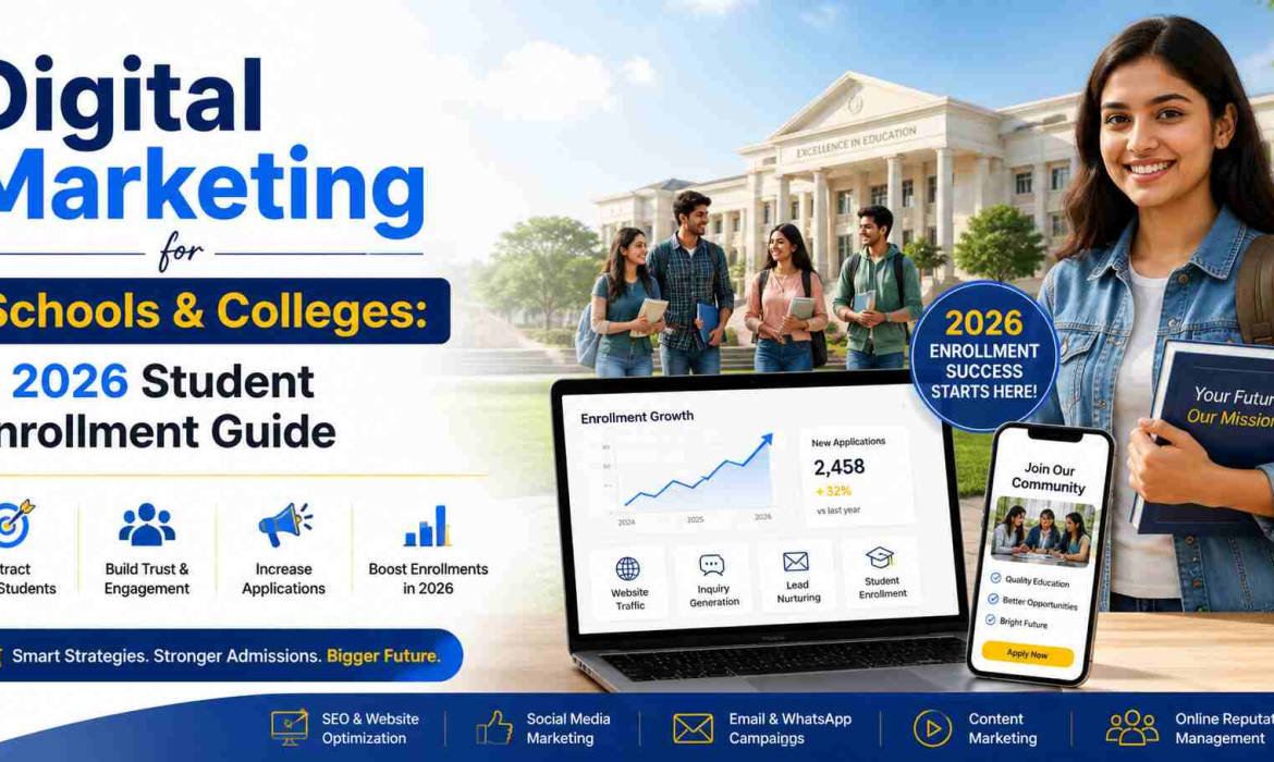 Digital marketing for schools and colleges to attract students, increase applications, and boost enrollment in 2026.