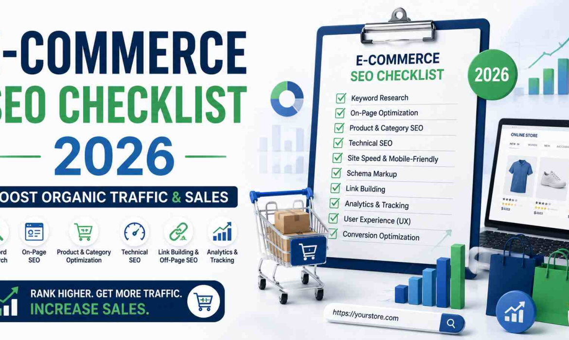 E-commerce SEO checklist 2026 for increasing organic traffic and sales