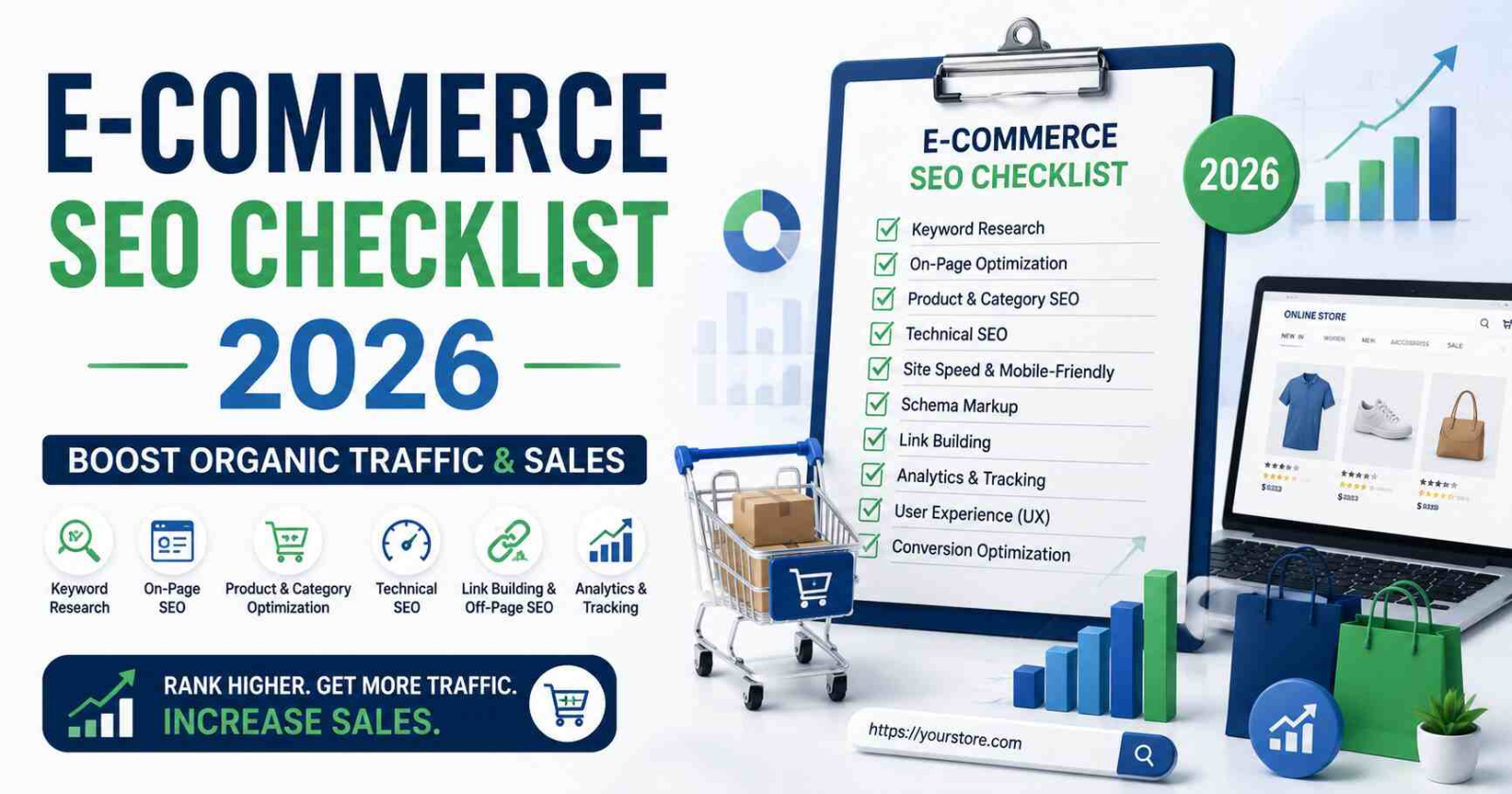E-commerce SEO checklist 2026 for increasing organic traffic and sales
